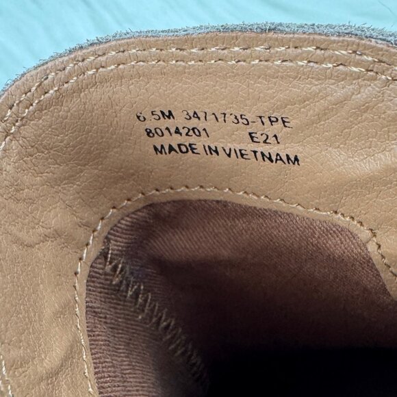 FRYE Judith Suede Ankle Double Zip Western Ankle Boot Bootie Sz Shoes 6.5 Taupe - Picture 7 of 10